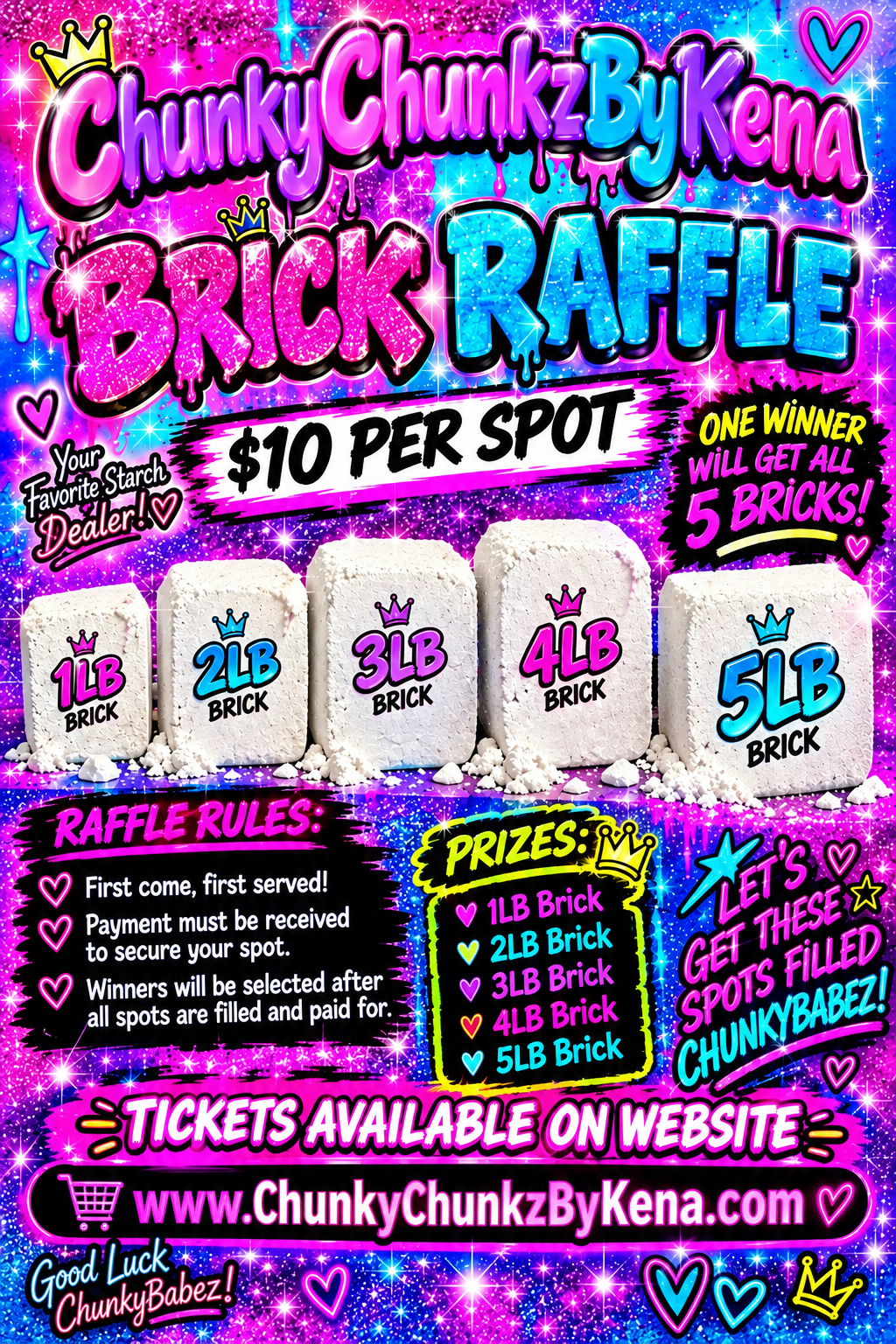 💖 ChunkyChunkzByKena Brick Raffle 👑✨
